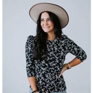 Ruffled Up Floral Long Sleeve Top